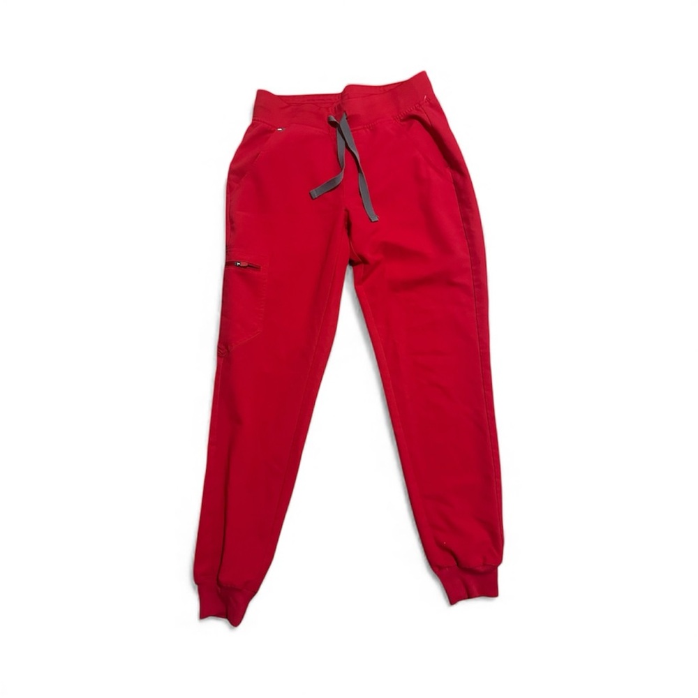 Figs Red Jogger Pants Size XS